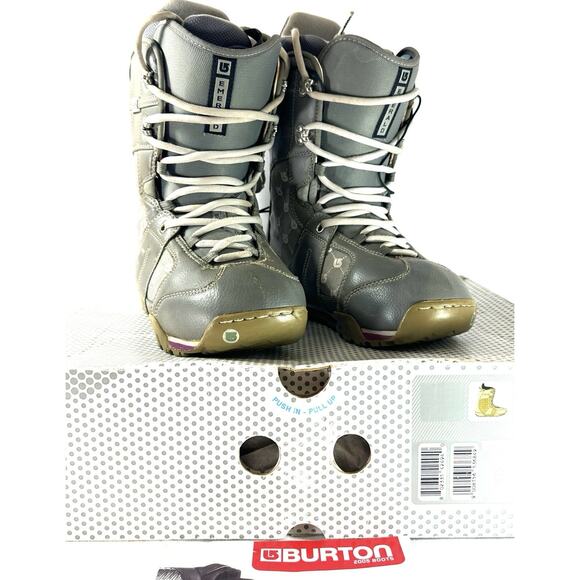 Burton Emerald Snowboard Boots Gray 2005 - Women's Size 7.5US - Picture 1 of 11